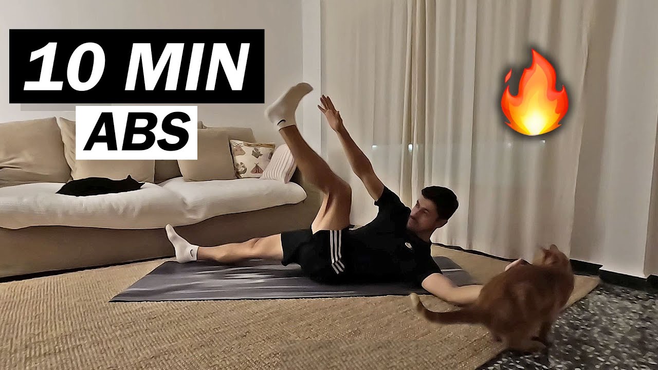 🔥 10 MIN ABS EN CASA (Rutina Suave Antes de Dormir 😴)