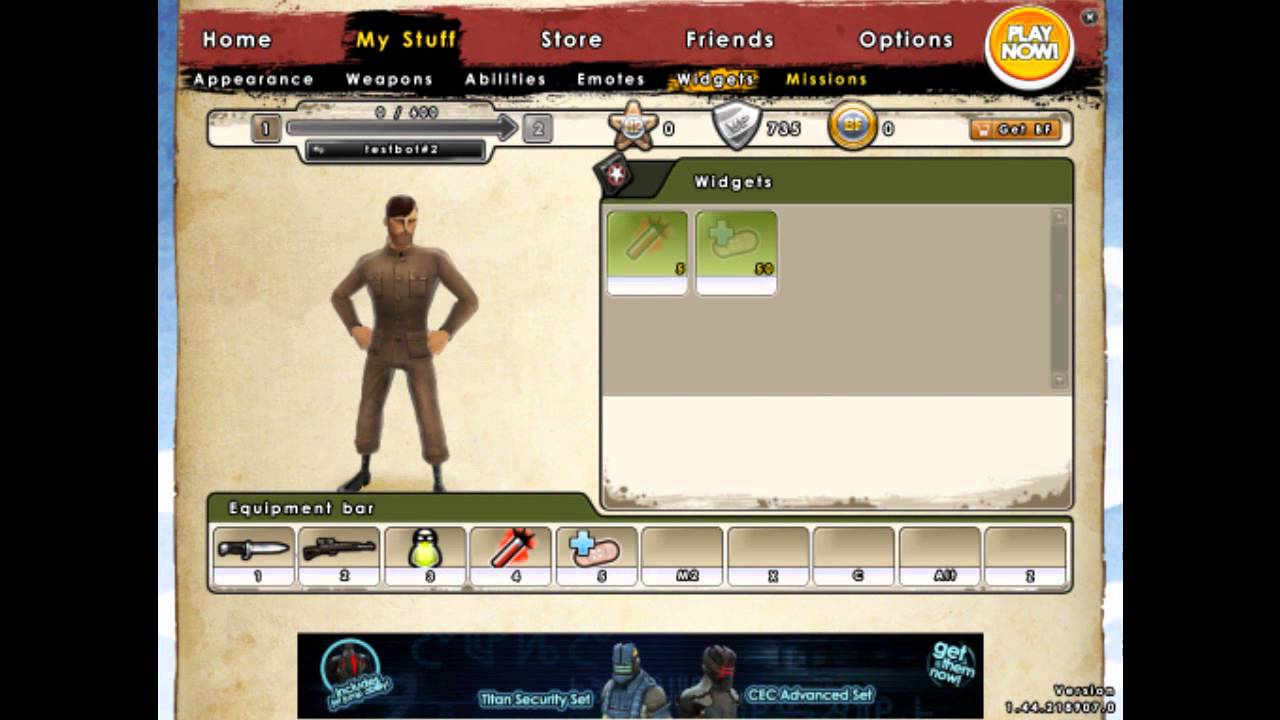 Battlefield Heroes - How to get 3 weapon bug.