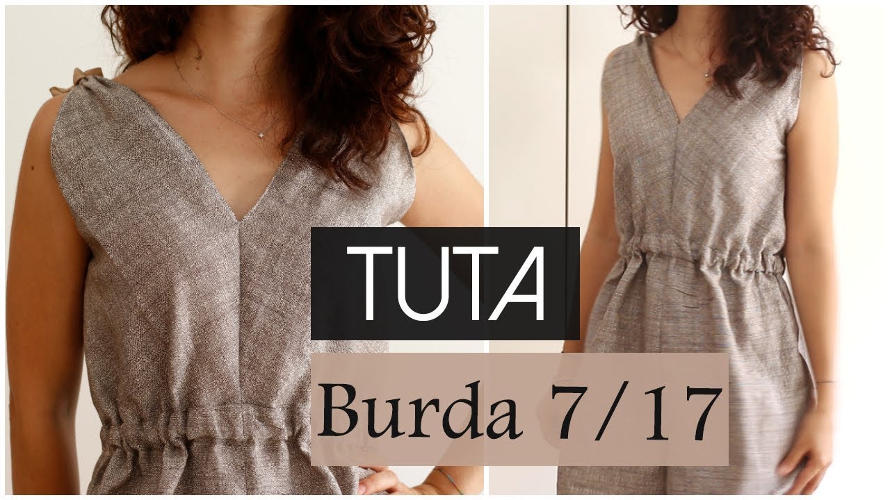 Tuta con cartamodello Burda Luglio 2017 | DIY Cucito | Un punto alla volta