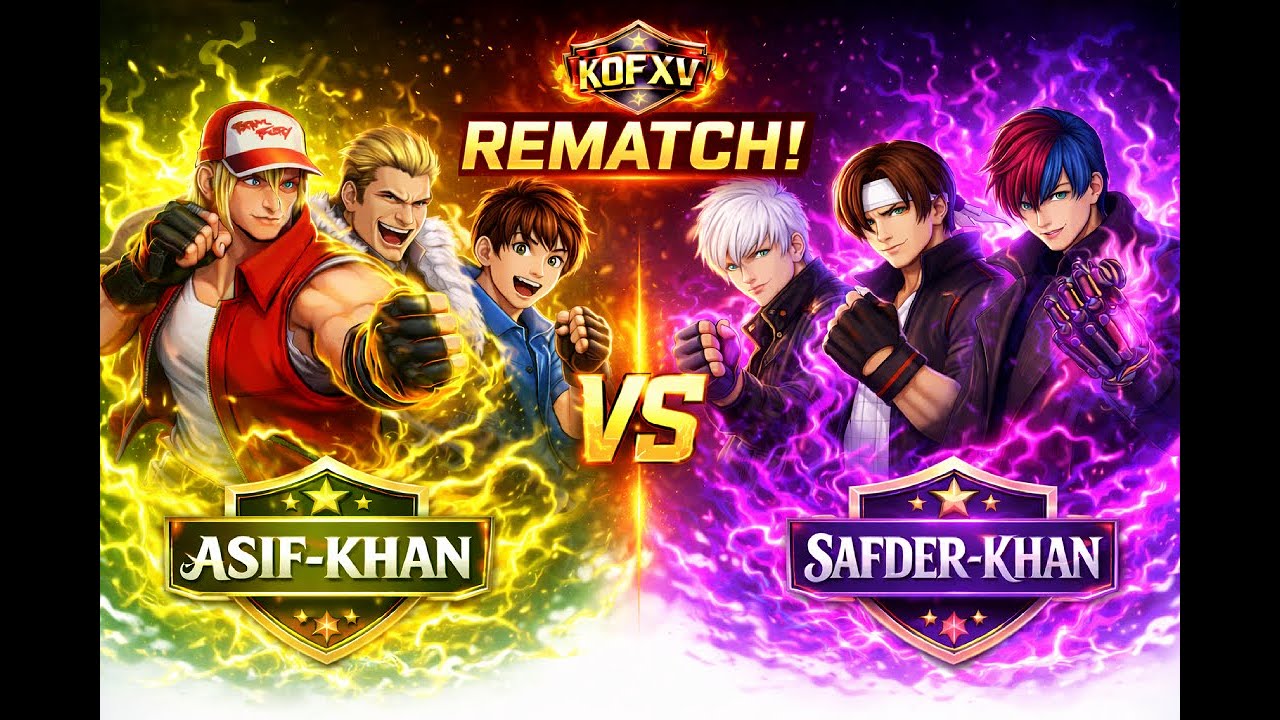 ASIF-KHAN VS SAFDER-KHAN 🔥 REMATCH | TERRY/YAMAZAKI/SHINGO VS K’/KYO/KROHNEN | KOF XV