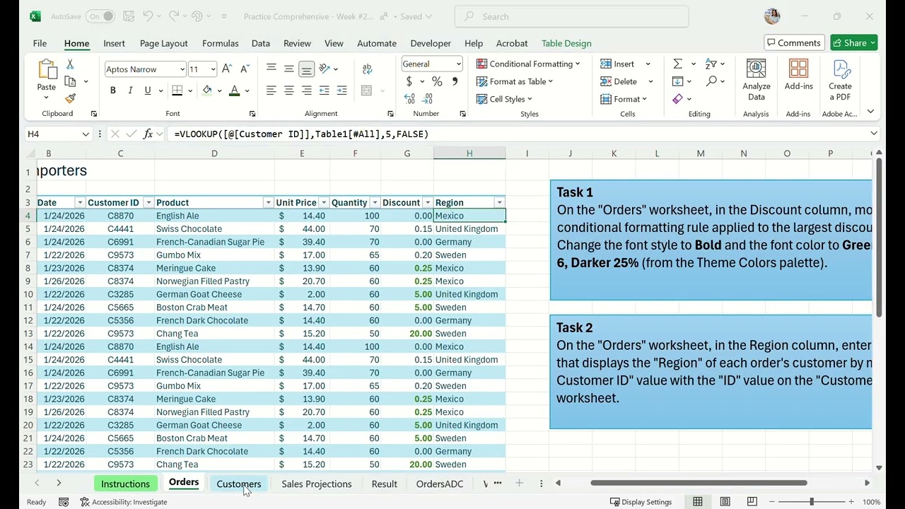 MO-211 EXCEL EXPERT - PRACTICE WEEK #2