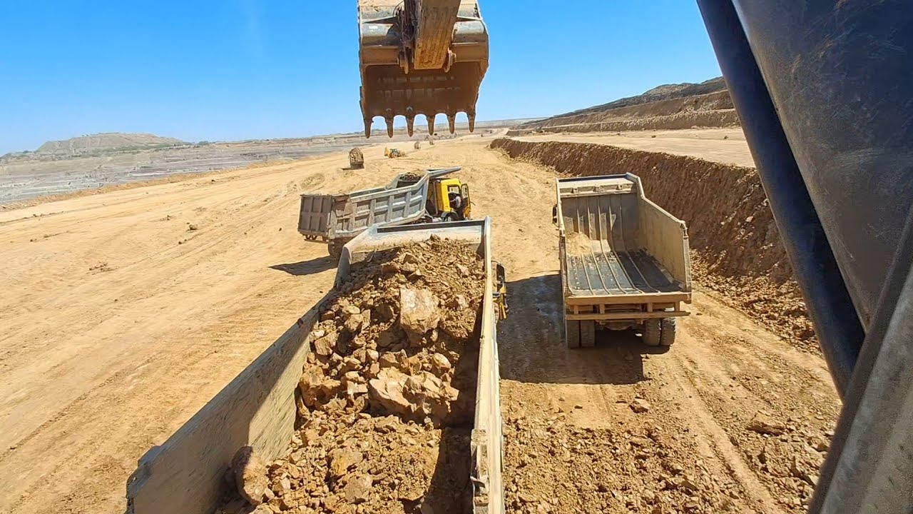digging drainage ditch with mini excavatorjcbexcavator loadincbackhoe loading dump truck videos