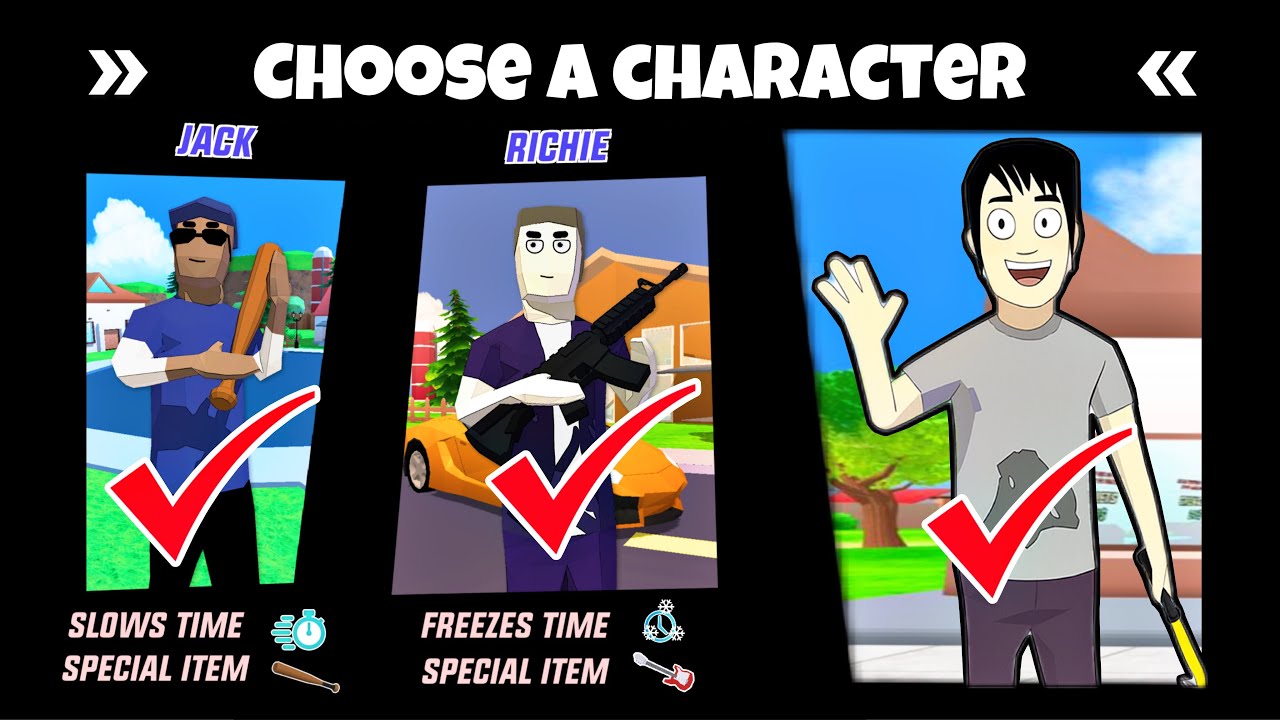 Unlocking All Characters And Complete All Missions in Dude Theft Wars 😱