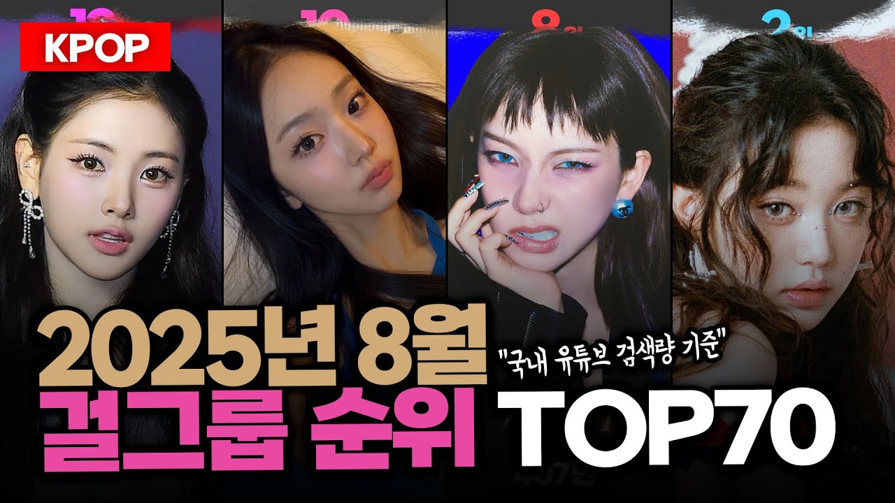 (2025.08) 걸그룹 순위 TOP70
