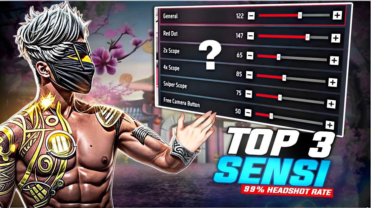 Top 3 Powerful Sensitivity Settings For Free Fire 🔥| Best Headshot & Auto Aim Lock ⚙️🔥