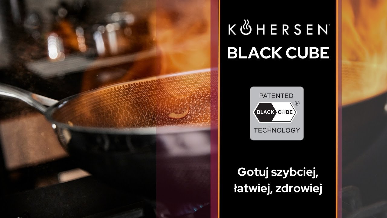 Gotuj szybciej, łatwiej, zdrowiej: Kohersen Naczynia BLACK CUBE z powłoką DIAMOND