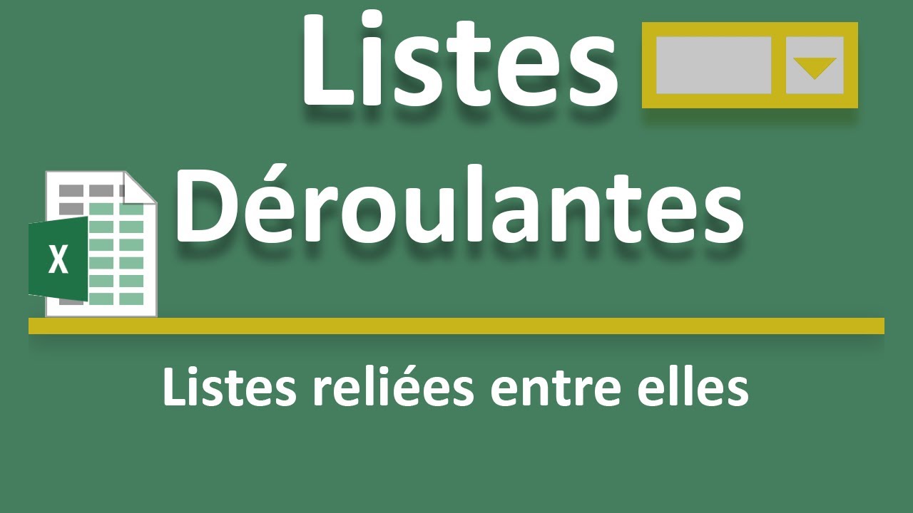 Relier des listes déroulantes dynamiques par calculs Excel