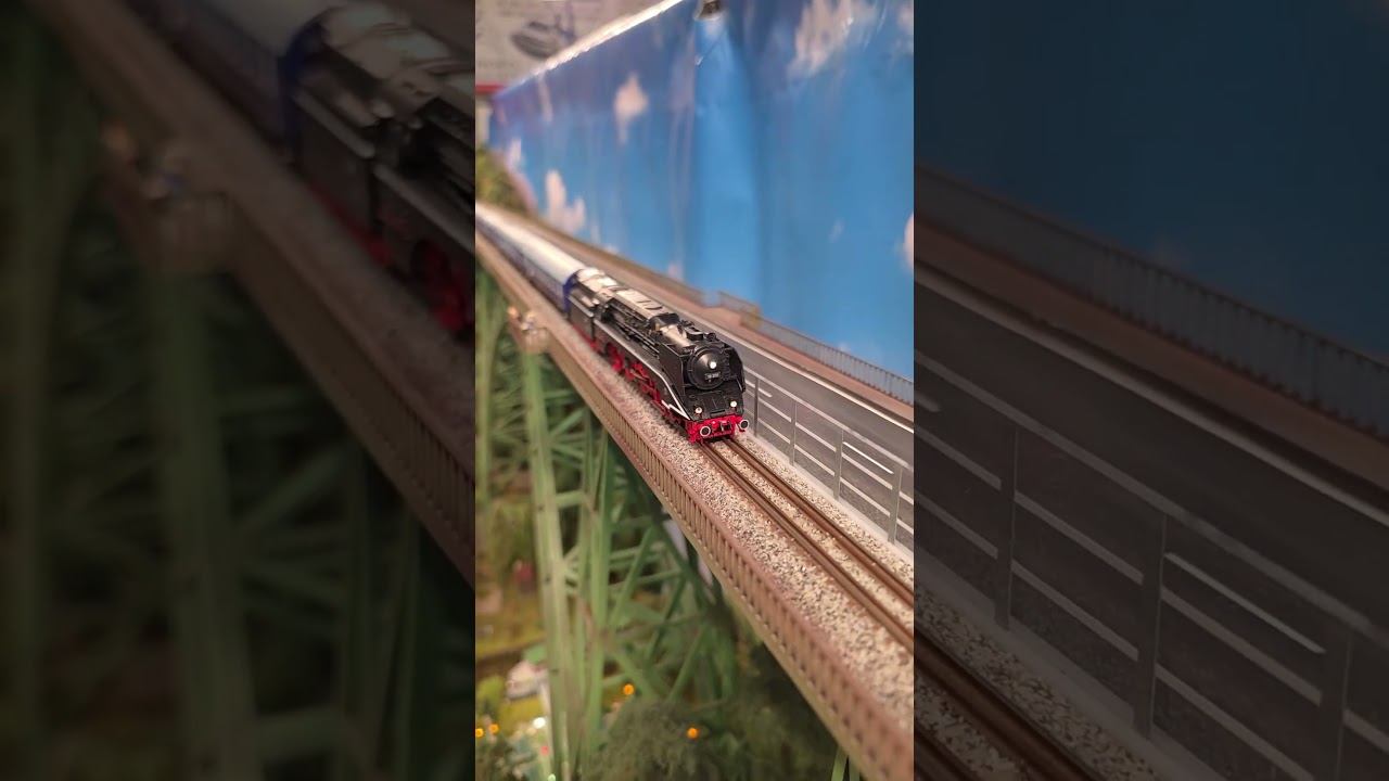 Große Eisenbahnbrücke auf der 10.Lausitz Modellbau in Senftenberg - Großes Interesse - Modellbahn
