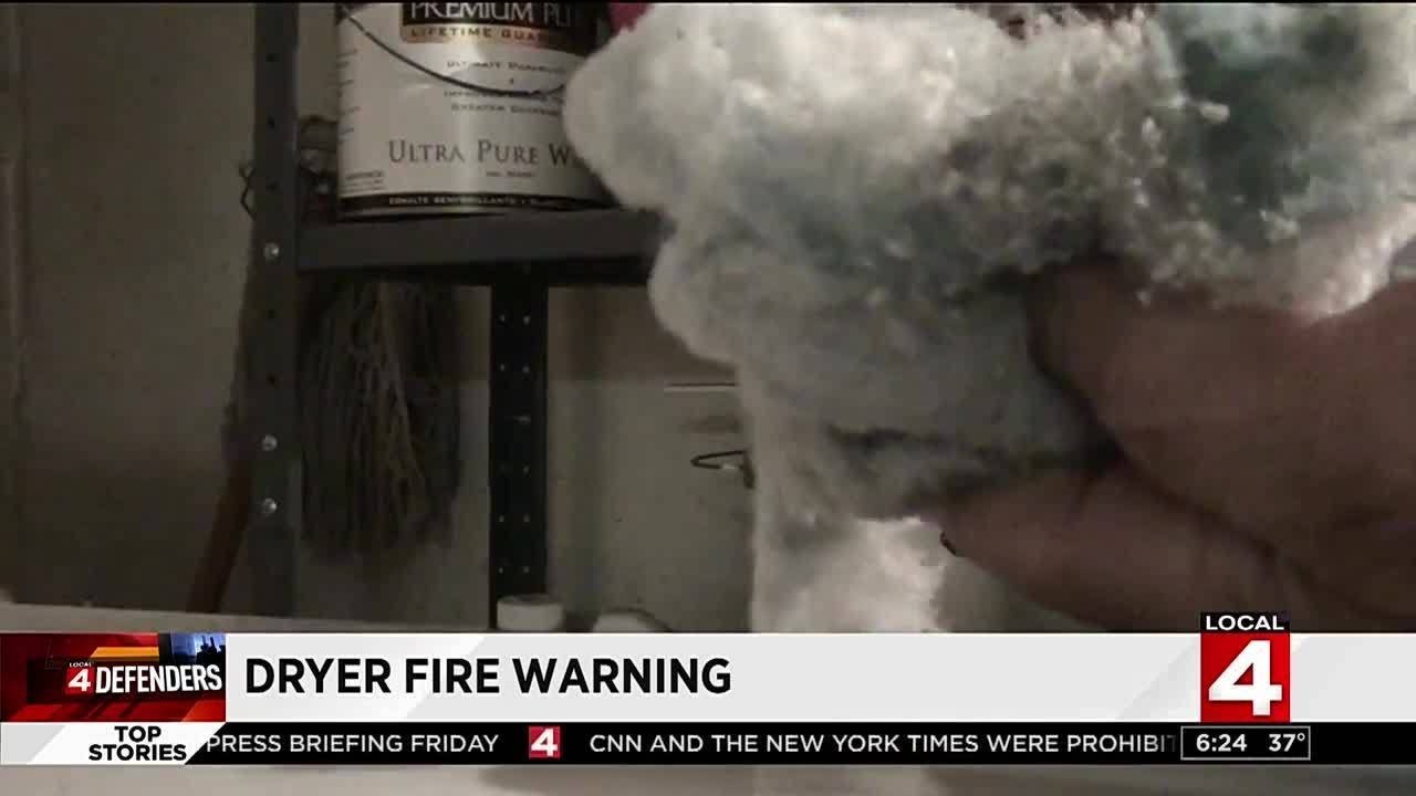 Dryer fire warning