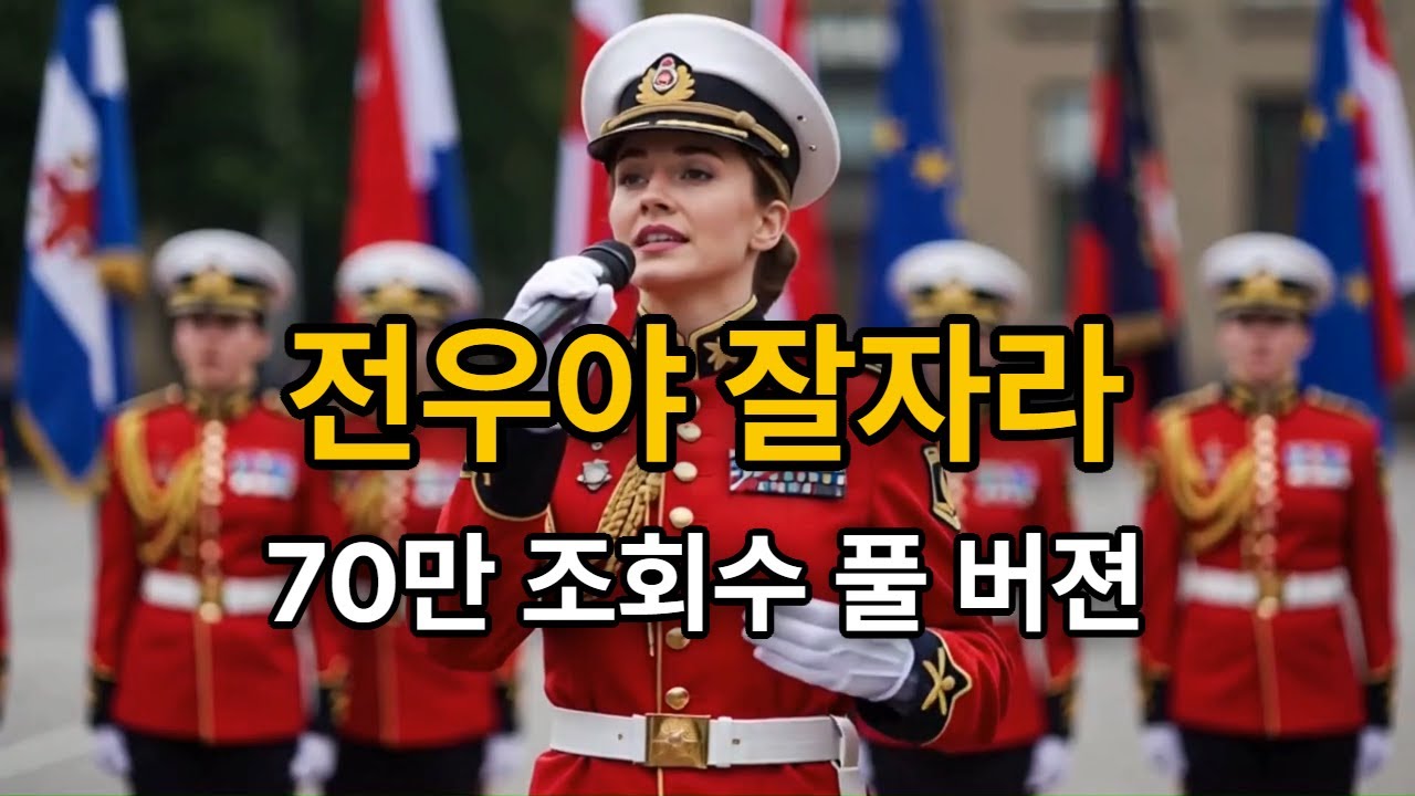 EU 유럽 의장대 여군, ‘전우야 잘자라’ 풀 영상. #K-군가, #전우야잘자라, #립싱크, #나비드