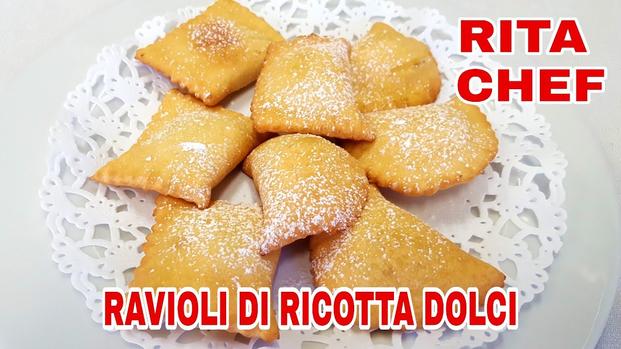 RAVIOLI DI RICOTTA DOLCI⭐RITA CHEF | Deliziosi, andranno a ruba.