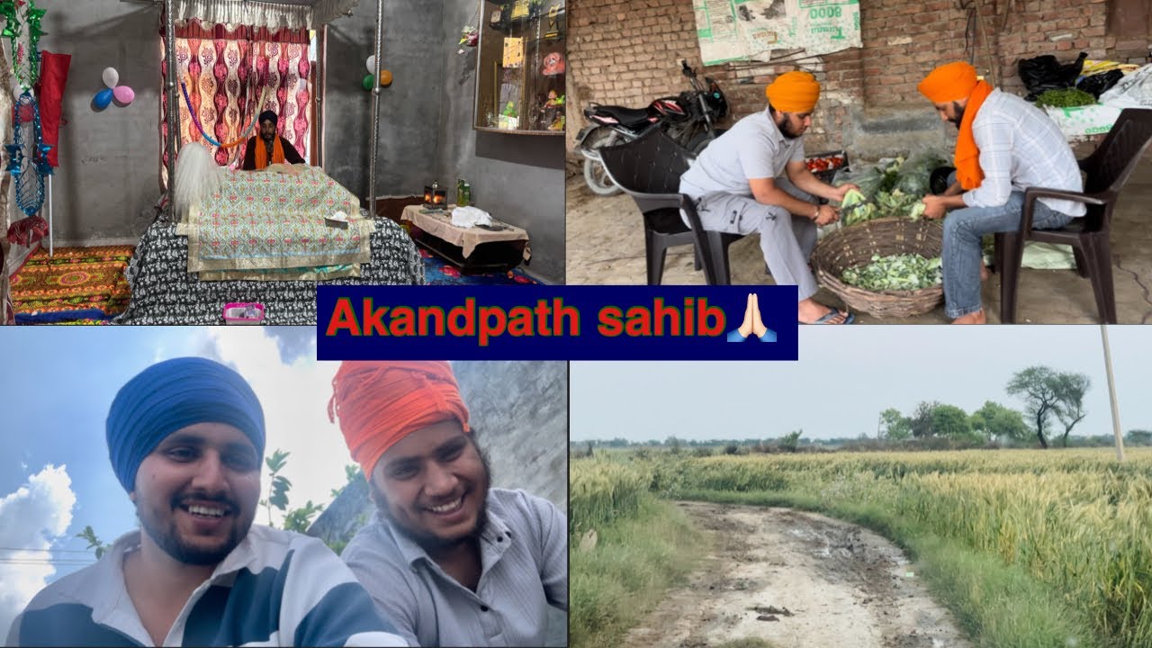 Akandpath sahib di tyari krde rhe🙏🏻| gadi vadti chikad ch slip margi😱