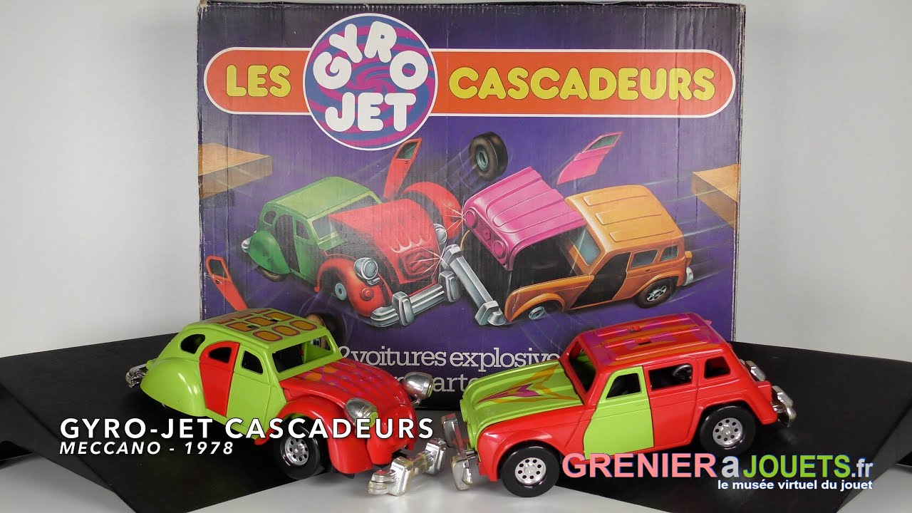 Les cascadeurs Gyro-Jet 4L Renault Vs 2CV Citroen - Meccano - 1978
