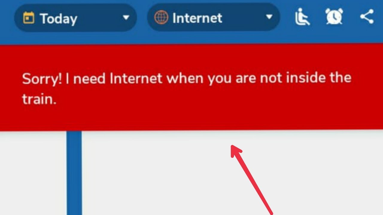 Where is My Train App Fix Sorry! Need Internet when you are not inside the train Problem Solve