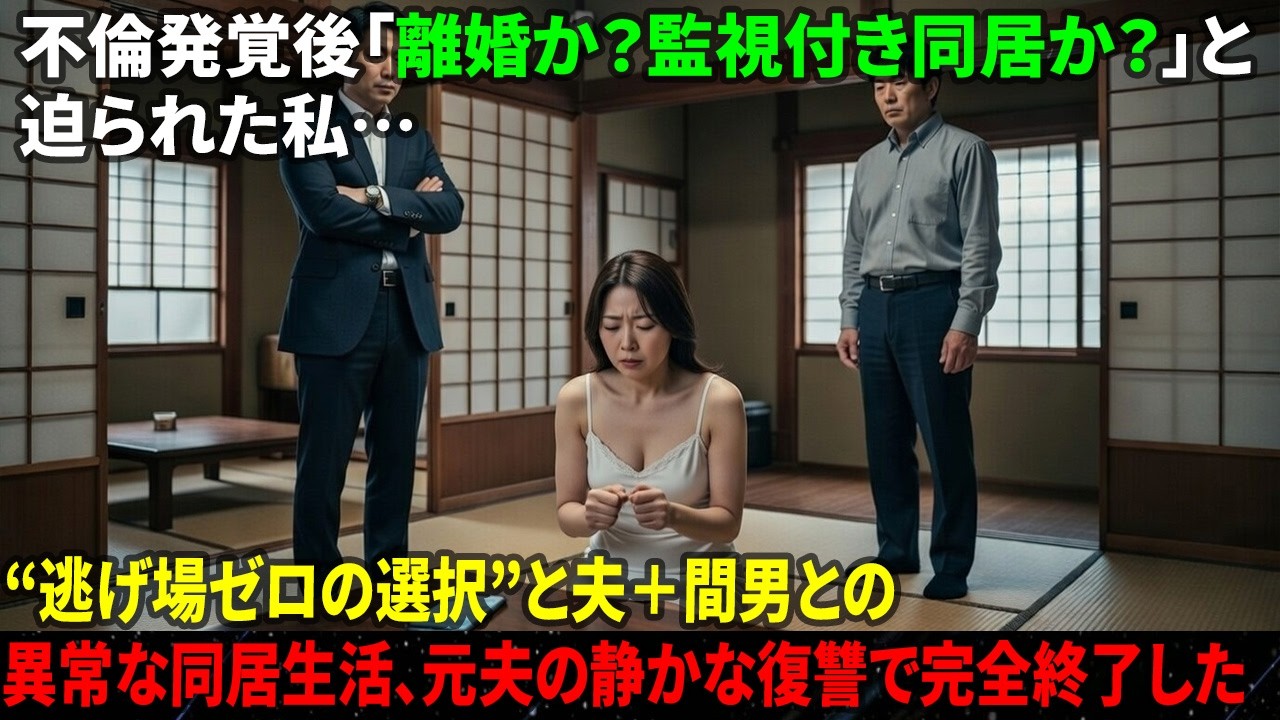 シタ妻】不倫発覚後「離婚か？監視付き同居か？」と迫られた私…“逃げ場ゼロの選択”と夫＋間男との異常な同居生活、元夫の静かな復讐で完全終了した女の末路