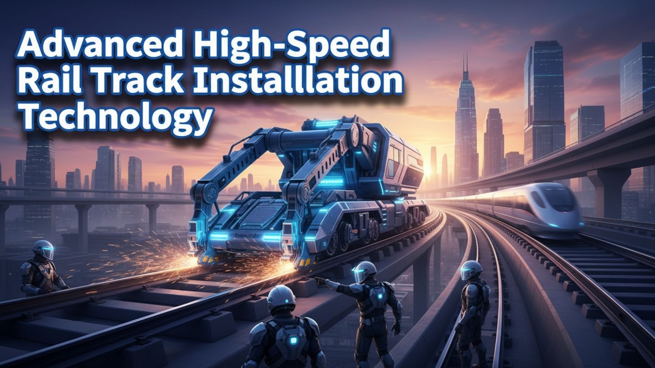 Advanced High-Speed Rail Track Installation Technology I Railroad Construction