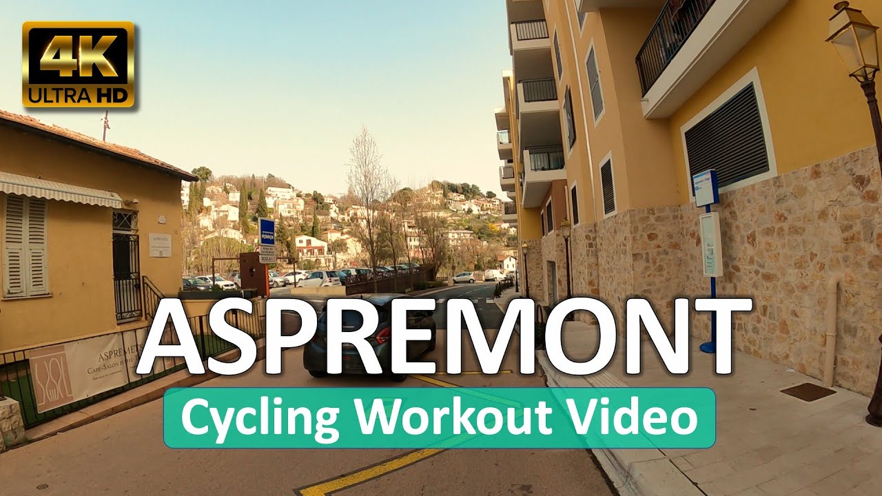 16 Minute Indoor Cycling Workout &bull; Aspremont France &bull; 4K Video