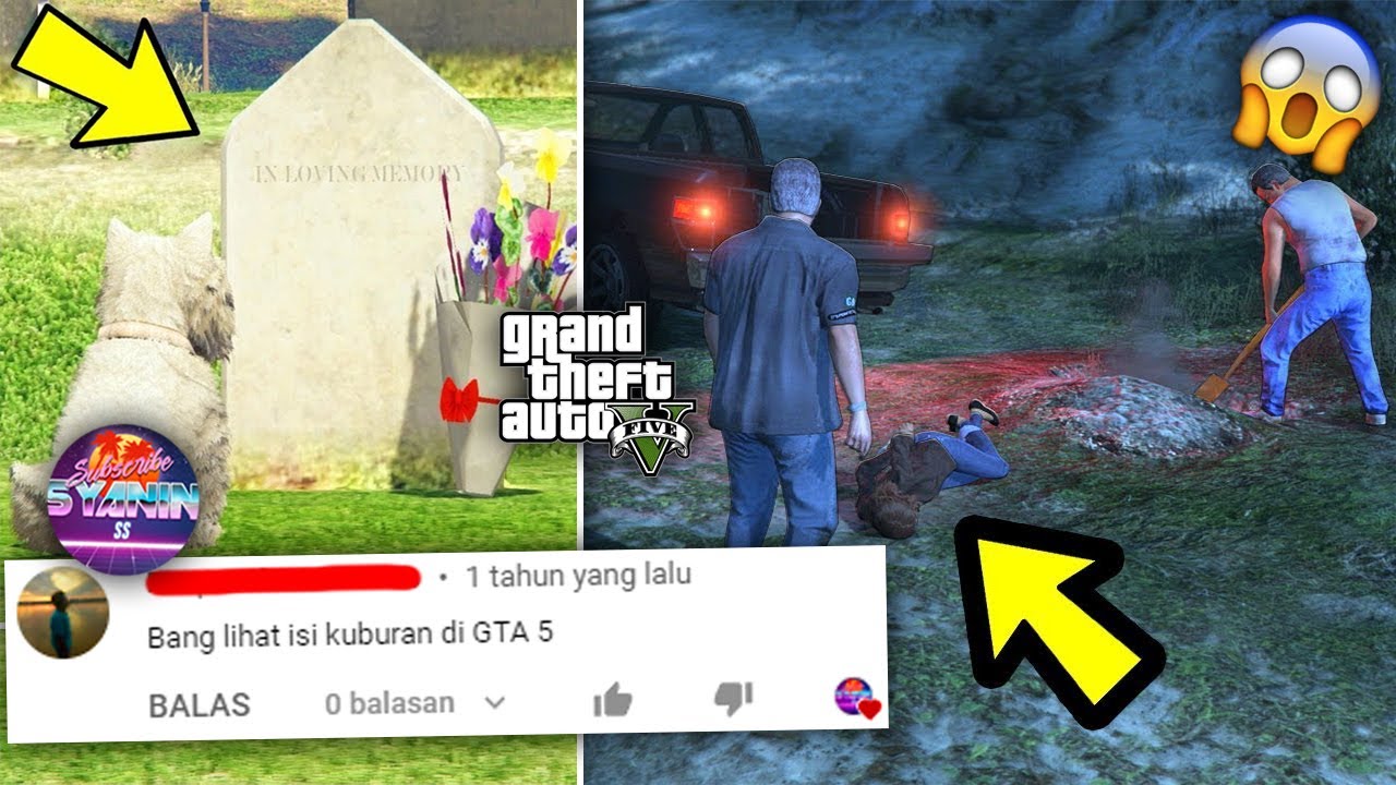 Semua EASTER EGGS & RAHASIA isi KUBURAN di GTA 5 - Misteri Makam Anjing, Wanita, Batu Nisan Berhantu