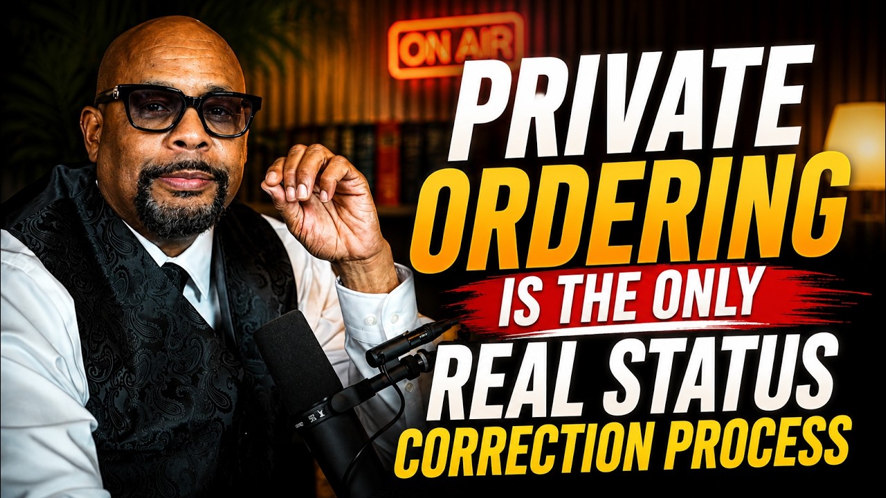 **PRIVATE ORDERING IS THE ONLY REAL STATUS CORRECTION PROCESS**