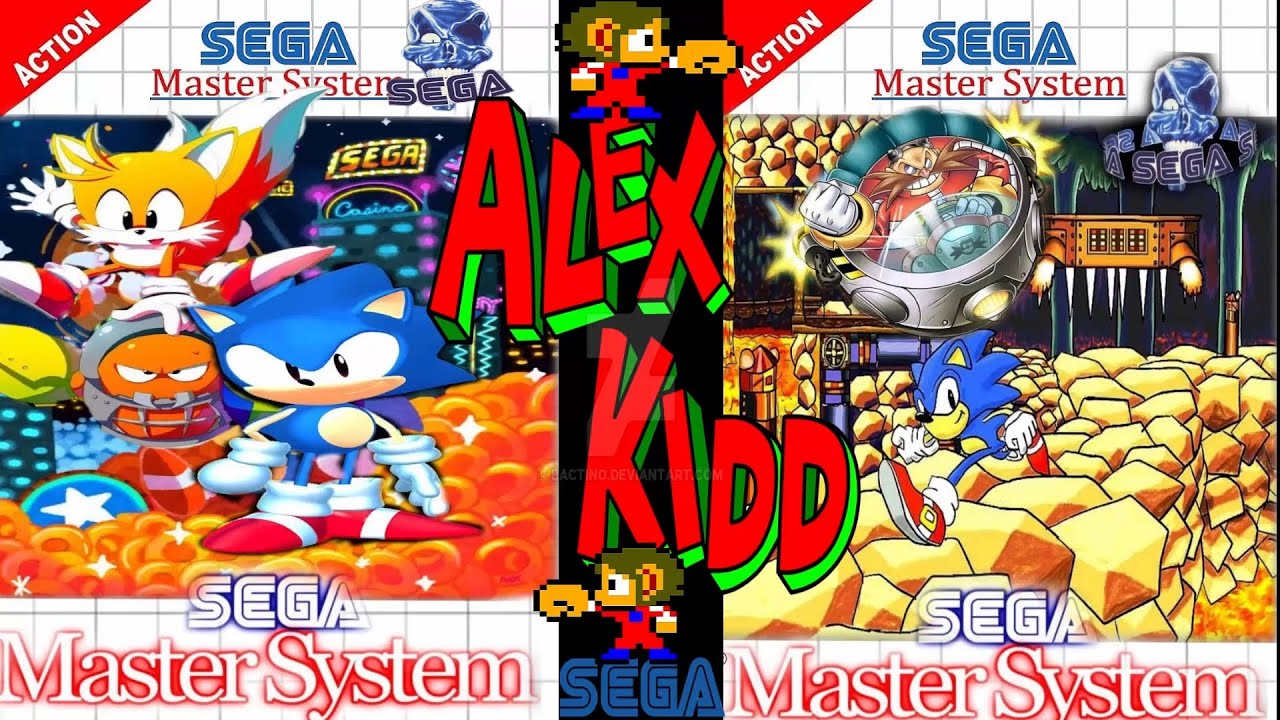 Alex Kidd In Sonic Worlds Sonic Kidd Sega Master System