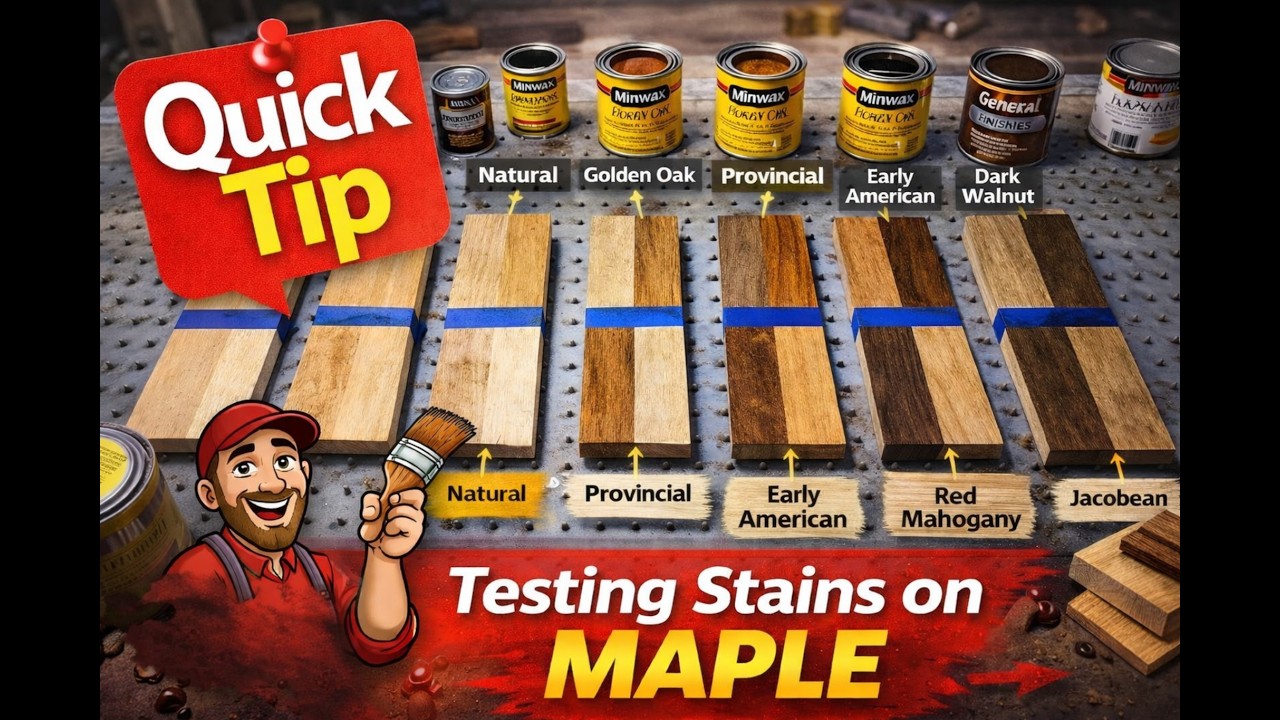 Testing Several different Stains on Maple wood