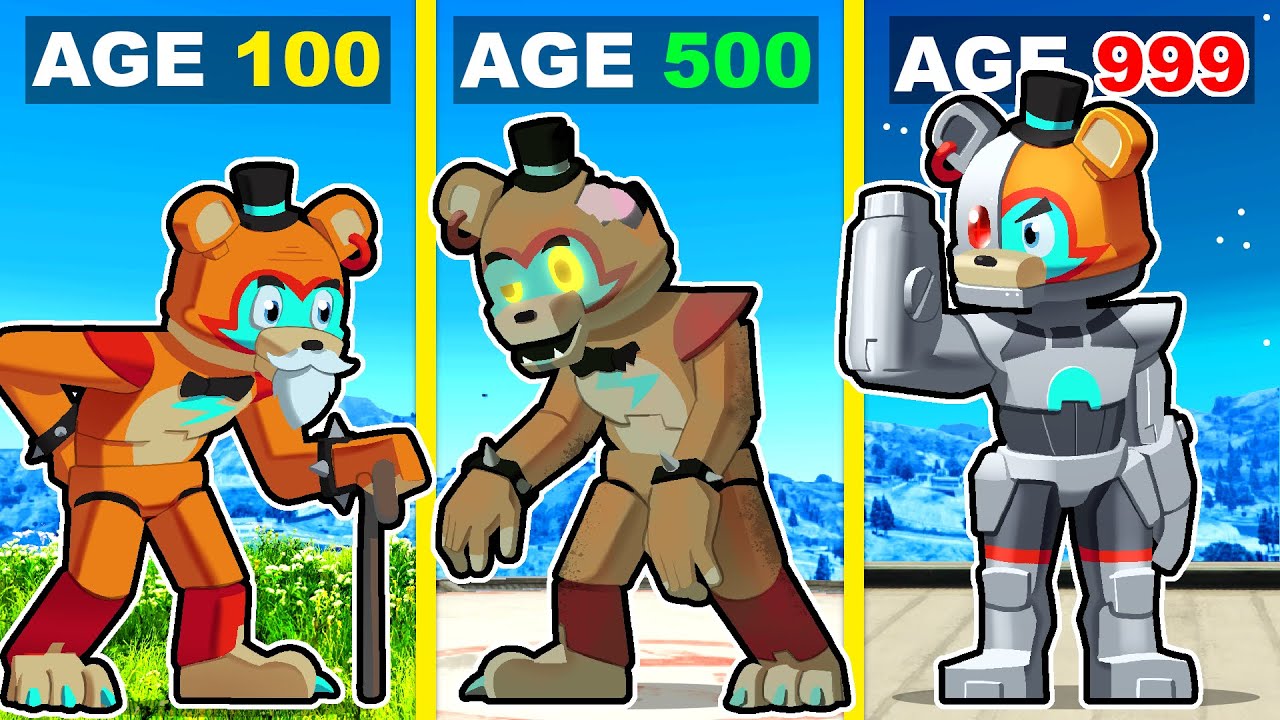 Surviving 999 Years As GLAMROCK FREDDY In GTA 5!