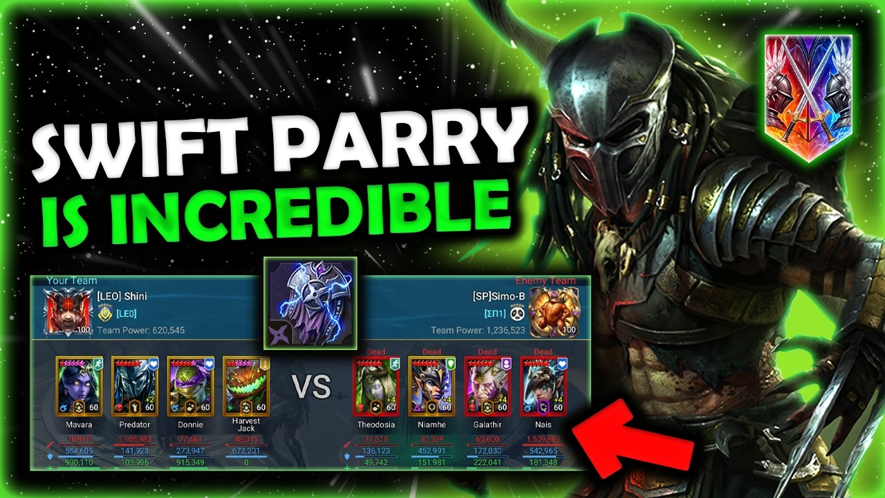 9 Piece Swift Parry Is Crazy! - New Meta Build For Predator/Nais? Live Arena I RAID: Shadow Legends