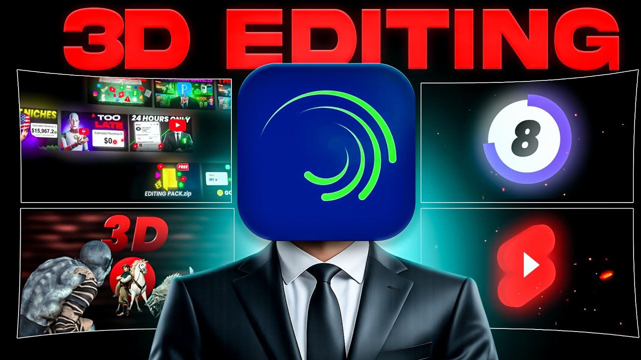 Edit VIRAL 3D Videos On Mobile Like a PRO - 3D Camera & 3D Effects (Alight Motion FULL COURSE )