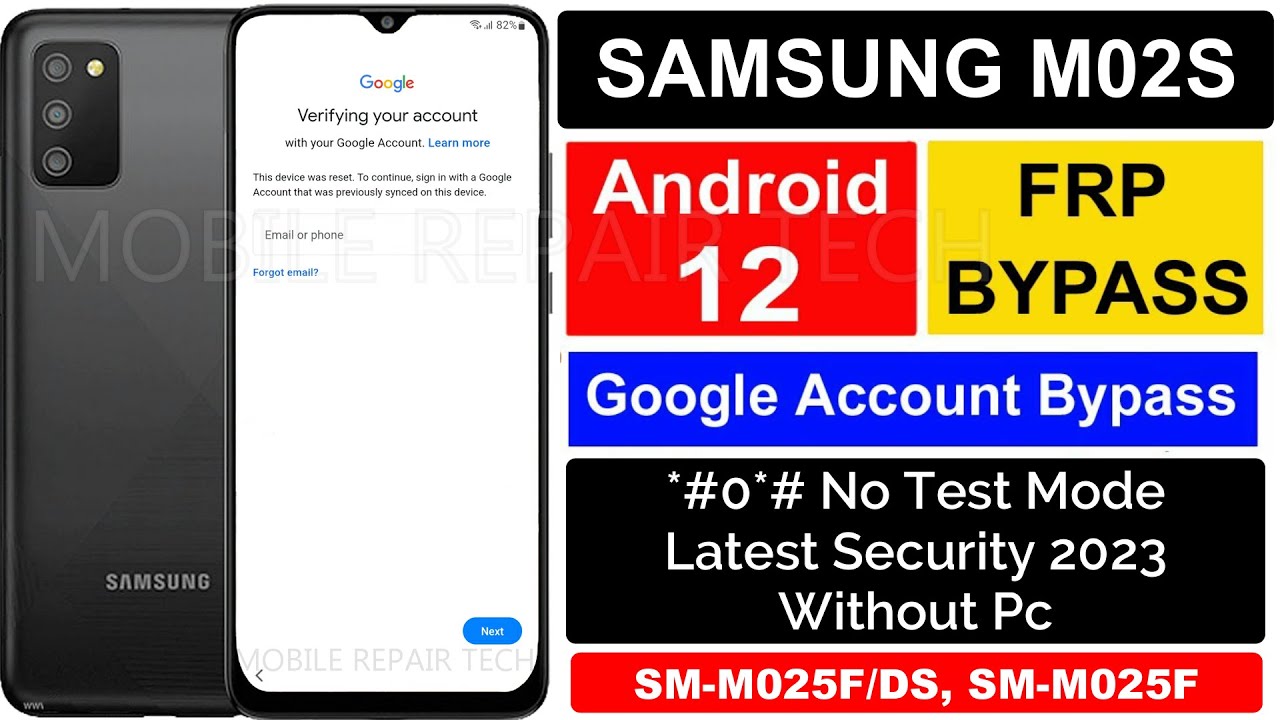 Samsung M02s Frp Bypass Android 12 | Samsung M02s/A02s Frp Google Account bypass Without Pc 2023