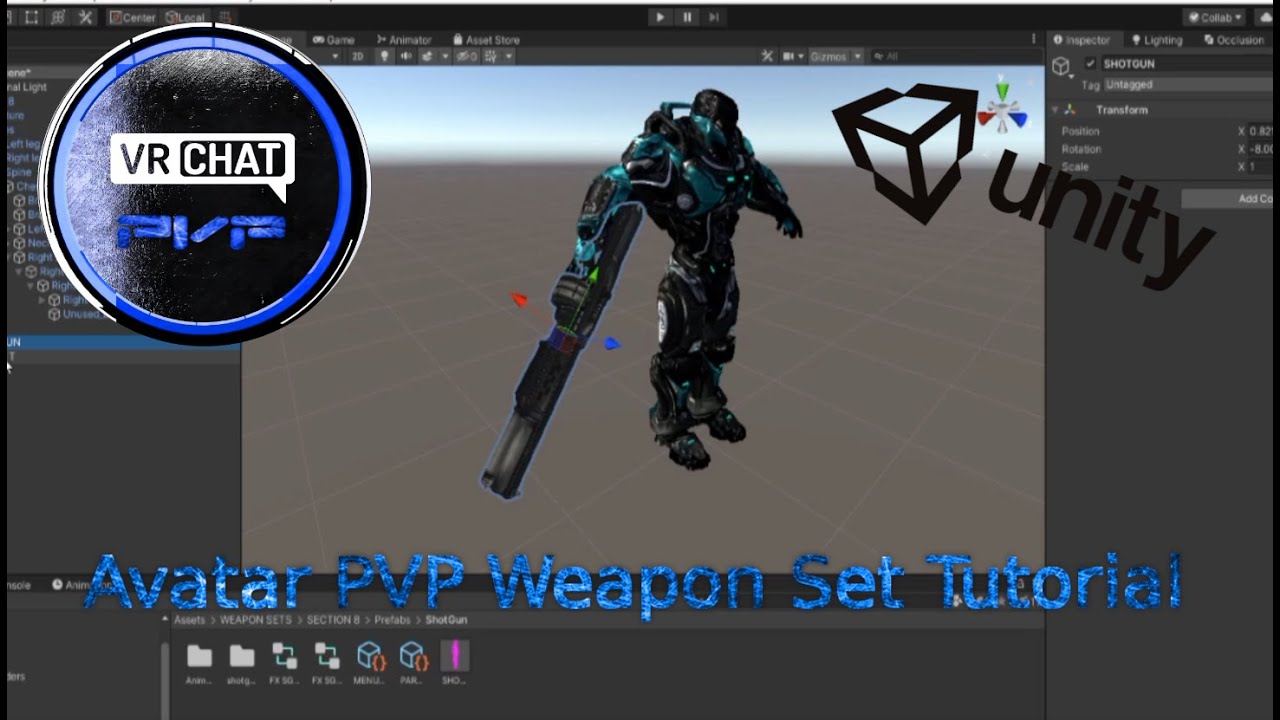 [VRChat] Avatar 3.0 PVP Weapon Set Tutorial.