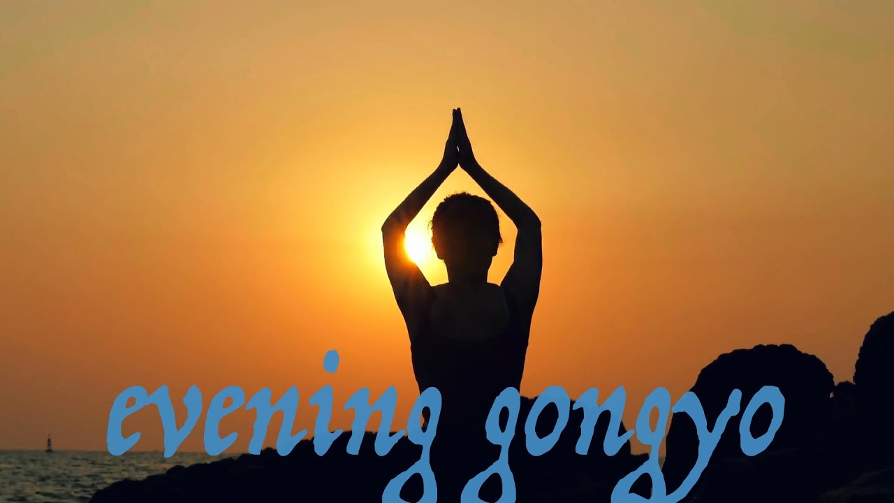 Autumn Sunset Gongyo Lyrics & Daimoku _  chanting read-along for a mindful morning routine #nichiren