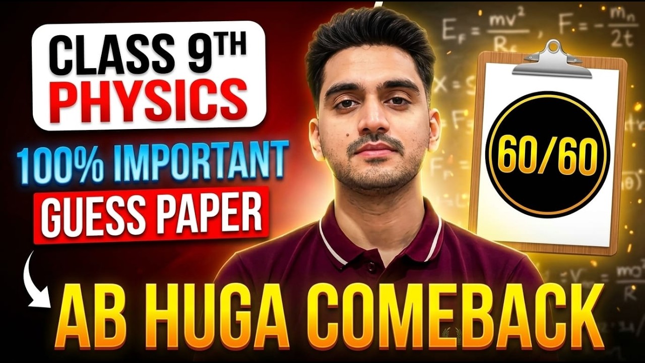 9th Physics Guess Paper For Board Exams 2026 | Class 9th Most Important Topics | Soch Badlo By MAK