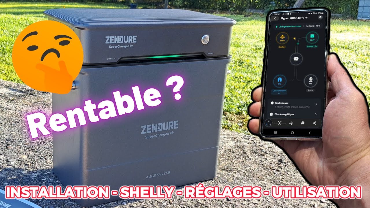 Zendure Hyper 2000 | Tuto d'installation et réglage ⚡Guide batterie solaire domestique
