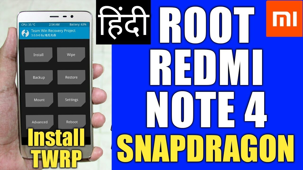 How to ROOT Redmi Note 4 Snapdragon, Root any Xiaomi phones & install TWRP on MI Hindi #TechNews