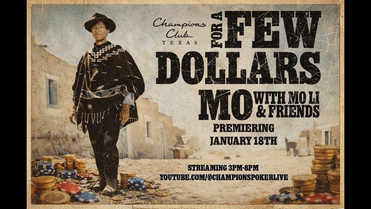 ACTION LIVE NLH Cash - For A Few Dollars Mo! $1/2 with Mo Li & Friends