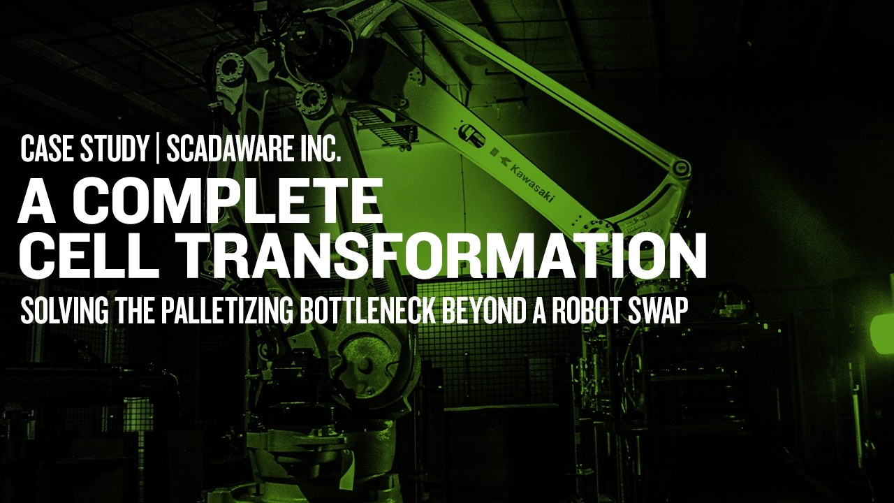 Case Study SCADAware: Increasing Palletizing Throughput by 7% using Kawasaki CP180L