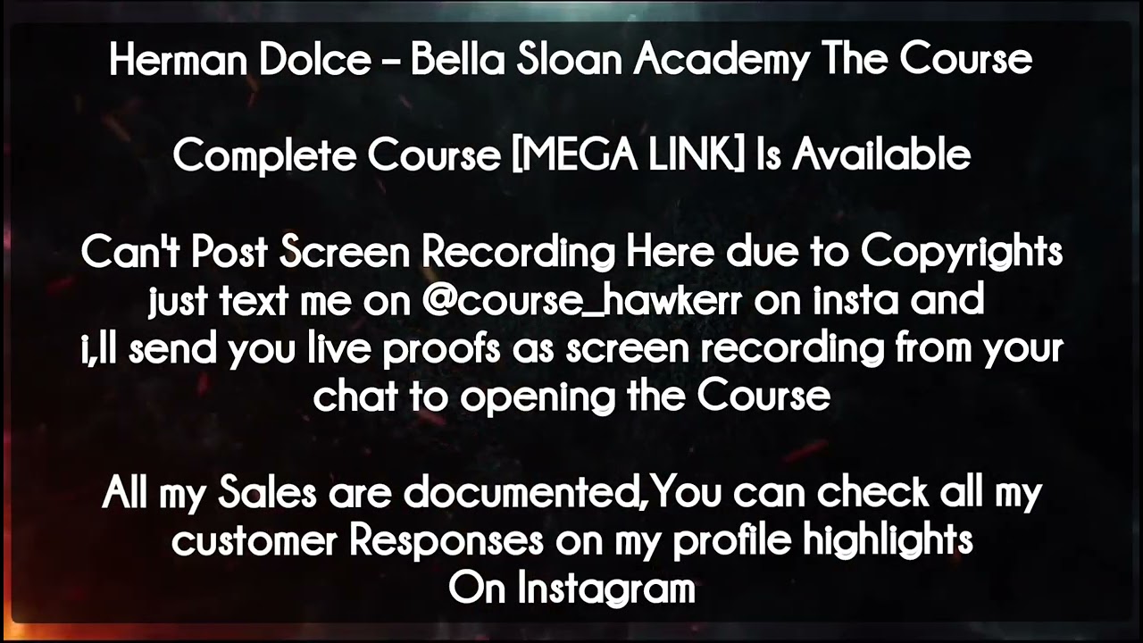 Herman Dolce course  - Bella Sloan Academy The Course download