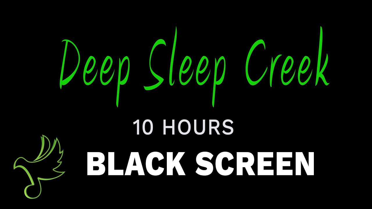 🌊 Babbling Brook ASMR | 10 Hours Black Screen Deep Sleep