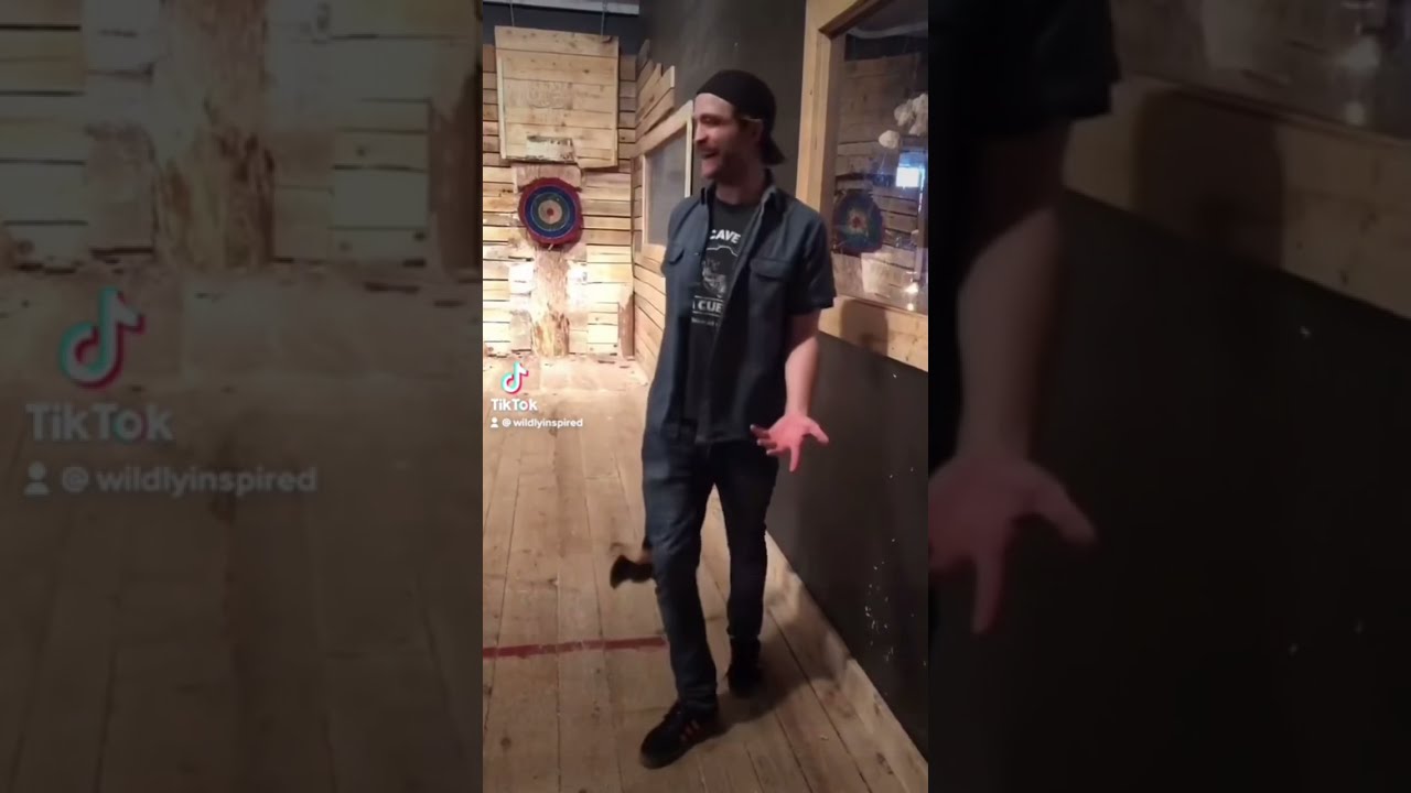 Throwing axes with Robert Pattinson