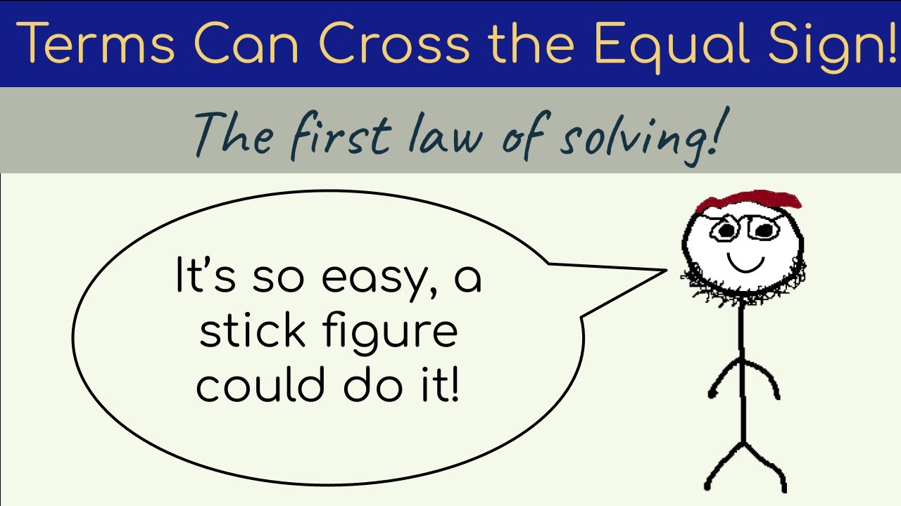 Terms Can Cross the Equal Sign - The First Law of Solving!