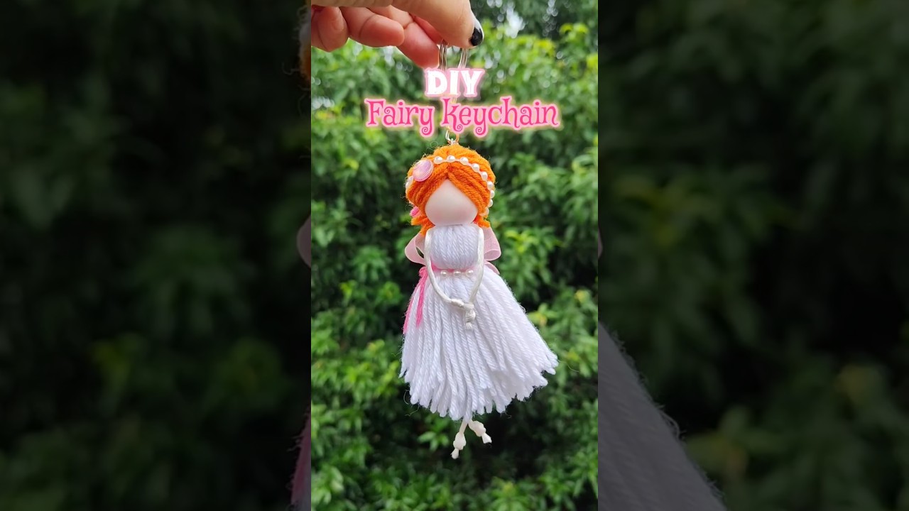 Cute DIY ✨🩷 Fairy Doll keychain making #shorts #art #craft #diy #dollmaking #keychain #handmade
