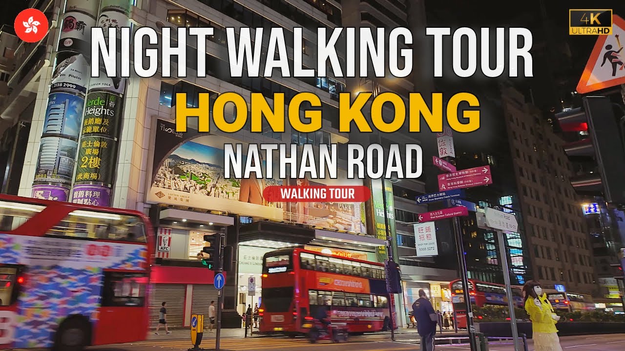 Night Walking Tour on Nathan Road | 4K Hong Kong Urban Nightlife 🇭🇰