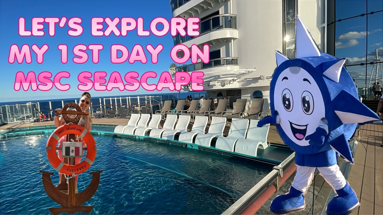 Part 3, 1st MSC Cruise: Explore MSC SEASCAPE, Day 1 🧘🏻‍♀️ Yoga, Pools, Sushi, Mini Ship Tour