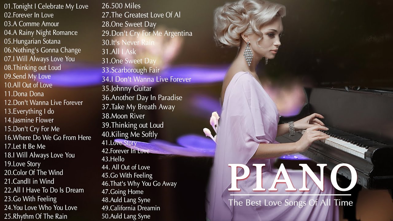 300 Most Beautiful Piano Love Songs - Greatest Love Songs Of All Time - Romantic Instrumental Music