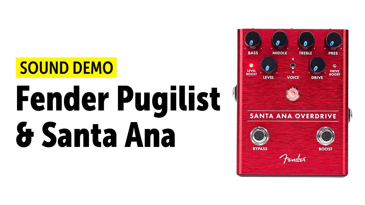 Fender Pugilist Distortion & Santa Ana Overdrive Sound Demo (no talking)