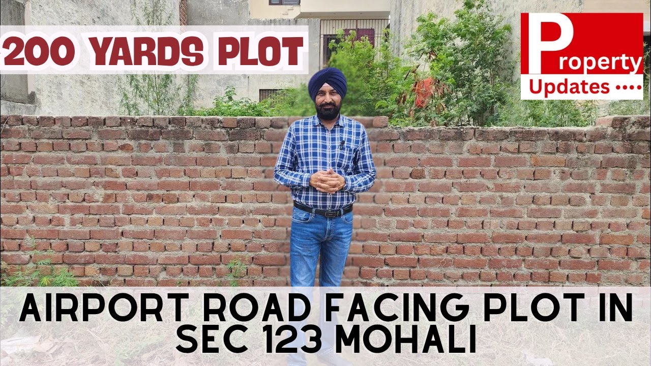 200 Yards East and 200 feet Airport Road Facing Plot in Sec 123 Mohali