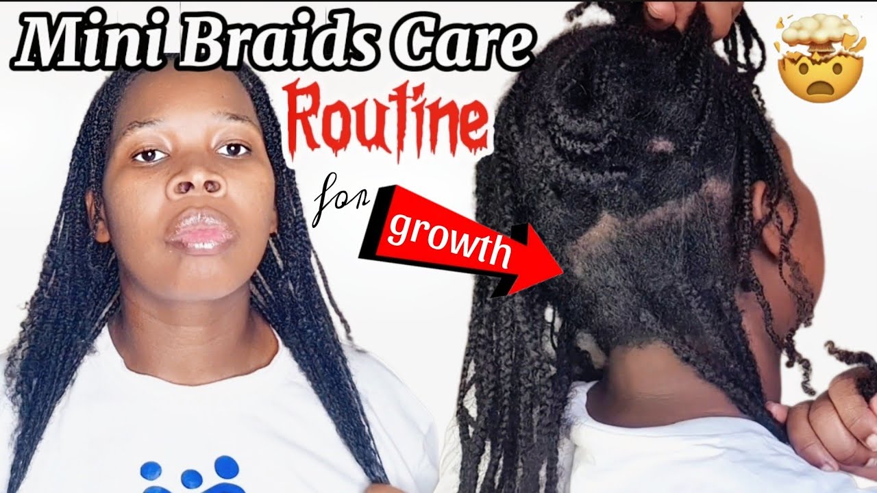 How to maintain and grow long 4c hair in mini braid | Mini Braids Routine for Hair Growth.