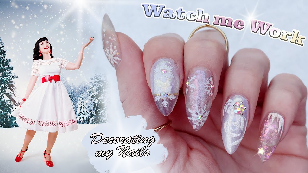 Watch me work - Eisnägeldesign auf klarem Acryl