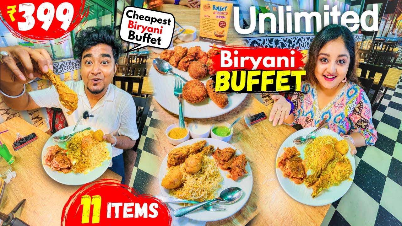 ₹399/- টাকায় Unlimited Biryani Buffet খেতে চাও ?🥰 Best & Cheapest Buffet | Just Bengali Buffet
