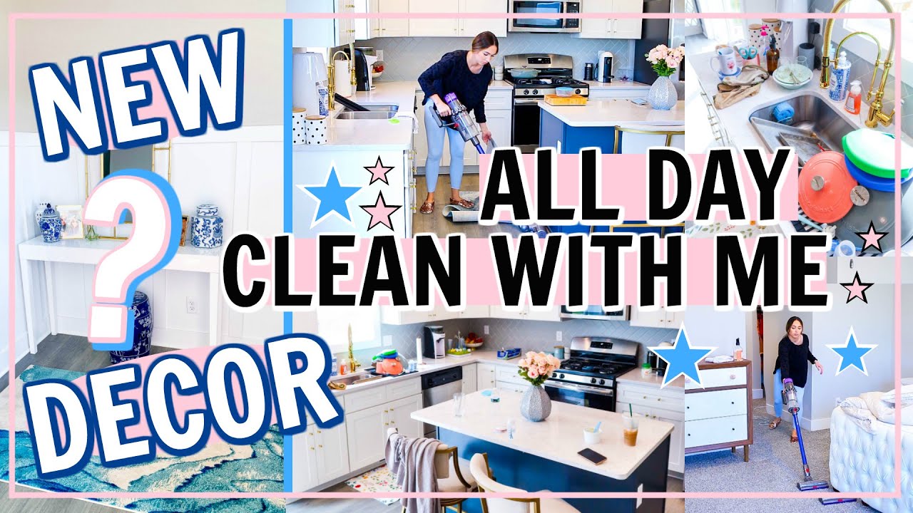 DECORATE AND ALL DAY CLEAN WITH ME! NEW DECOR IN THE NEW HOUSE! | Alexandra Beuter